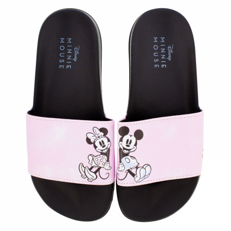 Minnie and Mickey Hanging Out Women's Flip Flop Slide Sandals